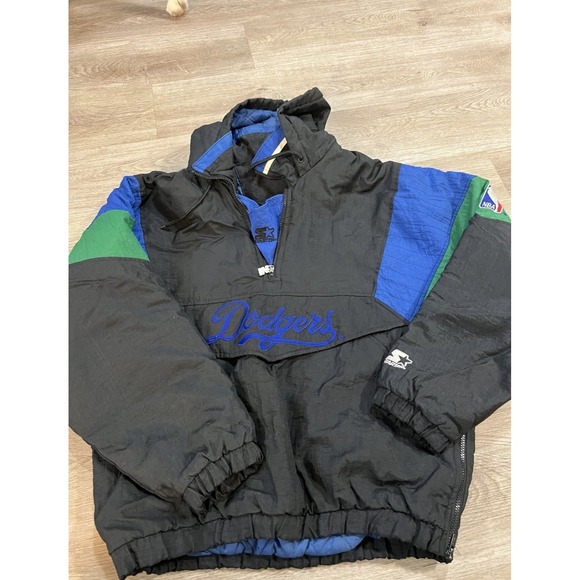 RARE TEST PRINT Vintage Starter Jacket Timberwolves/Dodgers XL - Picture 1 of 8